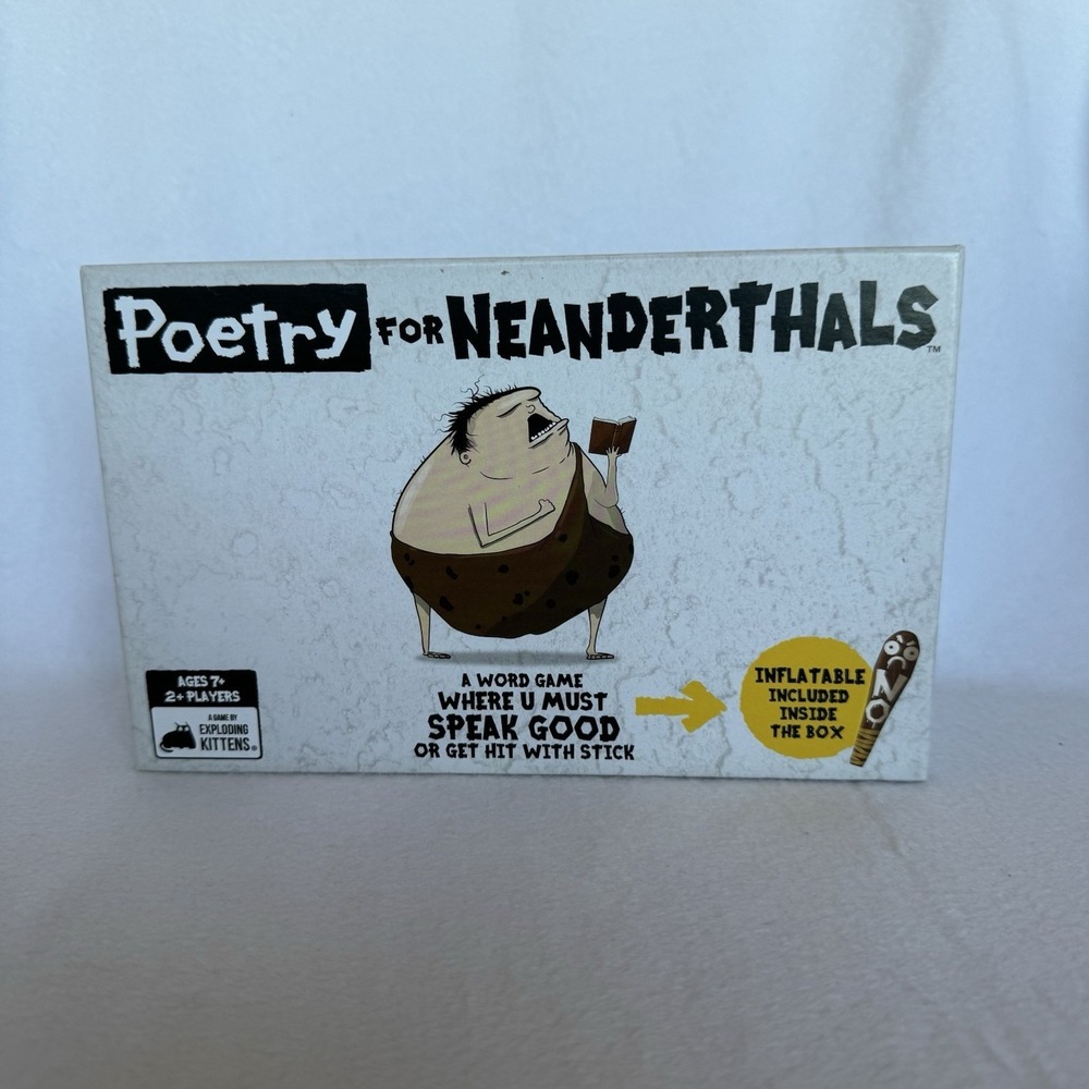 Poetry For Neanderthals Word Game New Open Box By Exploding Kittens